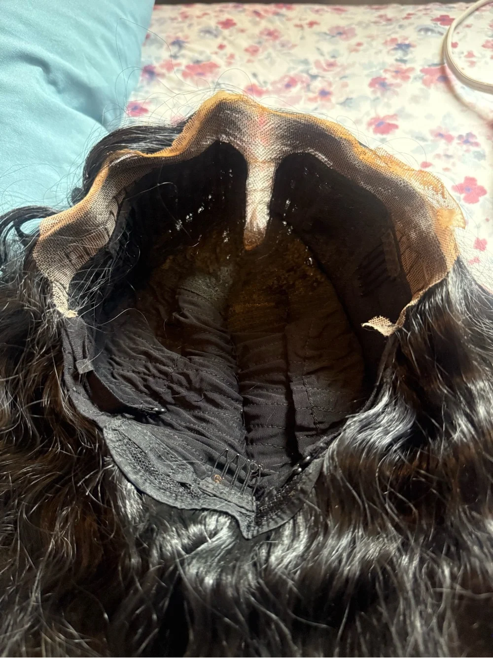 Long Black Wavy Curly Wig with Black